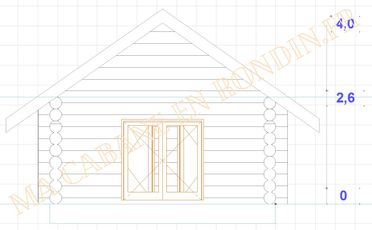 plan chalet en rondin 45m2 - Castellane