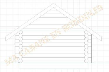plan chalet en rondin 45m2 - Castellane