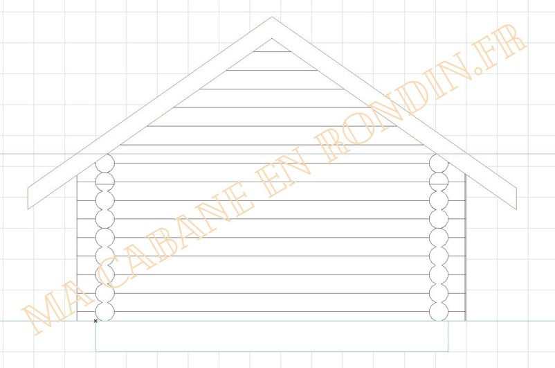 plan chalet en rondin 45m2 - Castellane