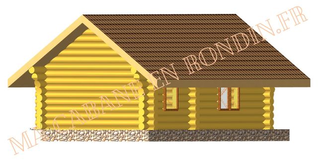 plan chalet en rondin 45m2 - Castellane