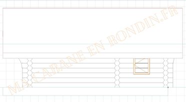 plan chalet en rondin 45m2 - Castellane