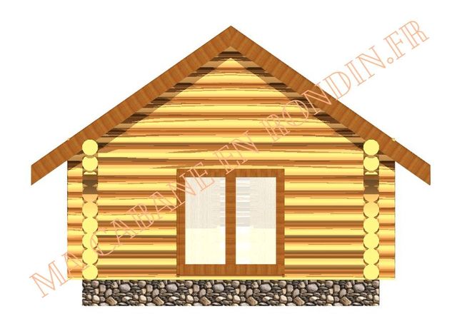 plan chalet en rondin 45m2 - Castellane