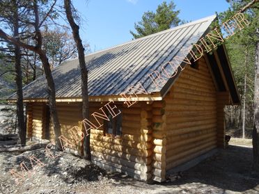 plan chalet en rondin 45m2 - Castellane