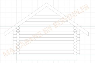 plan chalet en rondin 45m2 - Castellane
