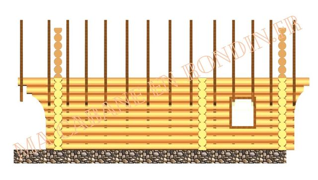 plan chalet en rondin 45m2 - Castellane