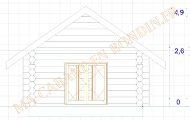 plan chalet en rondin 45m2 - Castellane