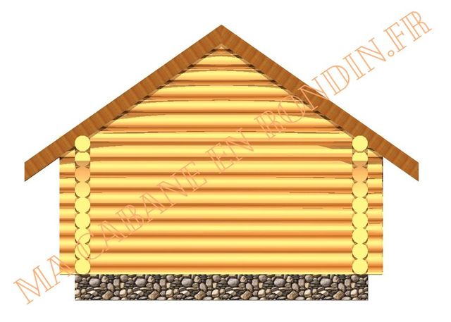 plan chalet en rondin 45m2 - Castellane
