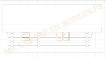 plan chalet en rondin 45m2 - Castellane