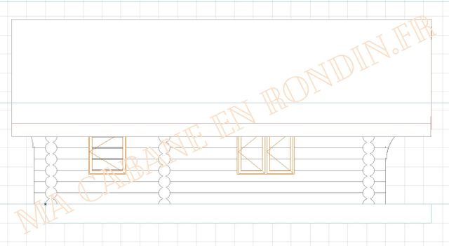 plan chalet en rondin 45m2 - Castellane